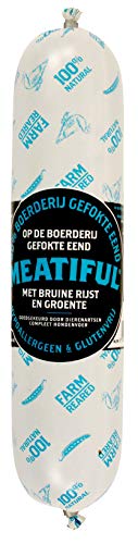 720 GR Meatiful Worst boerderij gefokte eend met bruine rijst en groente hondenvoer von Meatiful