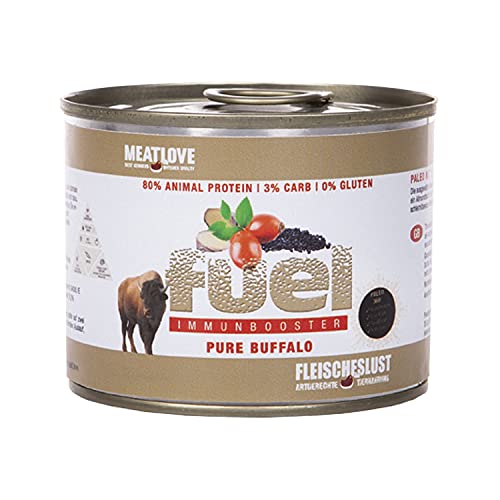 MEATLOVE Dose für Hund, Büffel, rein, 200 g, Hund von Meatlove