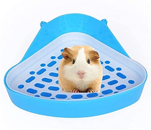 MECO Ecktoilette für kleine Tiere, für Hamster, Meerschweinchen, Frettchen, Rennmäuse, Chinchilla, kleine Ratten, Toilette, Töpfchentrainer (zufällige Farbe) von Meco