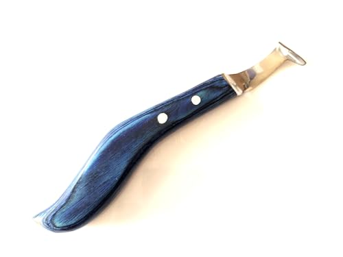 Super scharfes Hufmesser – Hufmesser mit Holzgriff, Hufhufen leicht gemacht mit Hufschneidemesser mit speziellem blauen Holzgriff von MedTool