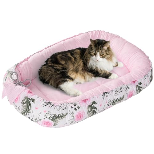 Medi Partners Katzenbett Hundebett 75x60x10cm Katzenschlafplatz Kleine Mittelgroße Hunde Kissen Kuschelbett Katzen Nest von Medi Partners