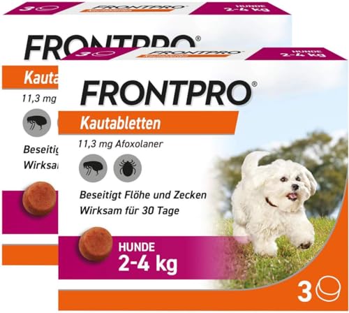 Frontpro 11 mg für Hunde 2-4 kg 2 x 3 Kautabletten von Medibond