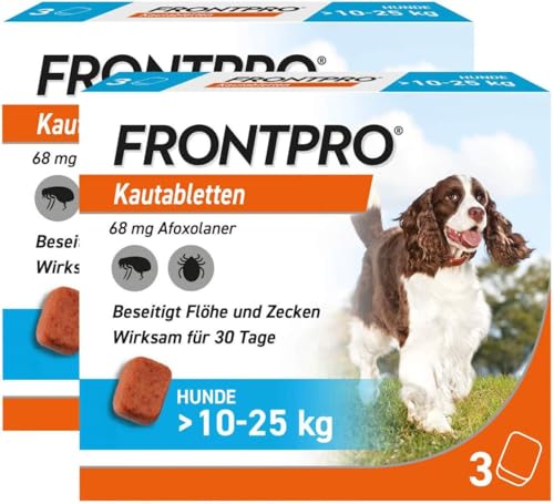 Frontpro 68 mg für Hunde 10-25 kg 2 x 3 Kautablette von Medibond