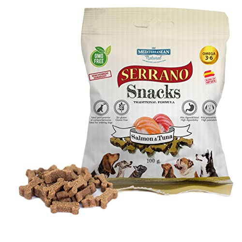 MEDITERRANEAN NATURAL Serrano Snacks Lachs und Thunfisch für Hunde von Mediterranean Natural