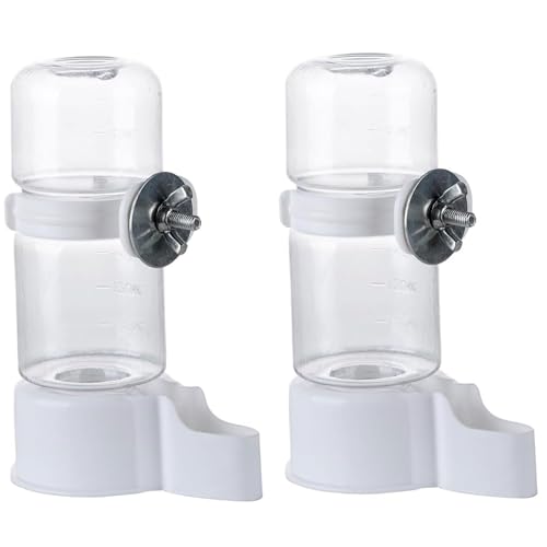 2pcs Automatischer Vogelwasserspender, Papageienvogelwasserfuttermittel, Flaschen Vogeltrinker Samen Lebensmittelbehälter, 140 ml Automatische Vogelwasserfuttermittel, klarer sichtbarer Vogelkäfig -F von Mednkoku