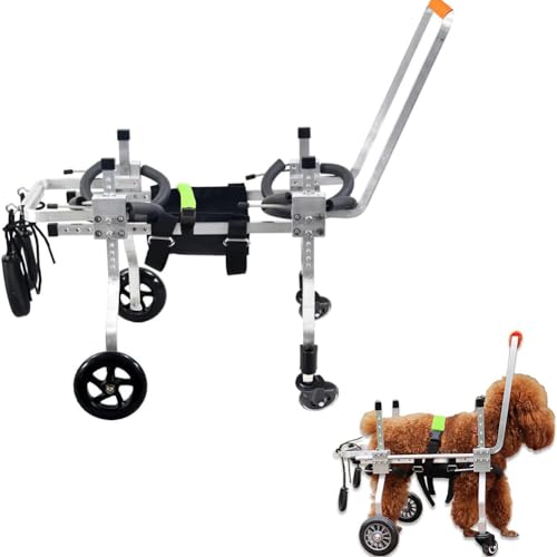 MegLob Praktischer Hund Rollstuhl, Verstellbarer Hundewanderwagen, Haustier Getrenntes Hinterbein -Hoch -Rollstuhl, Geeignet Für Hunderollstühle Unterschiedlicher Größen,XL von MegLob