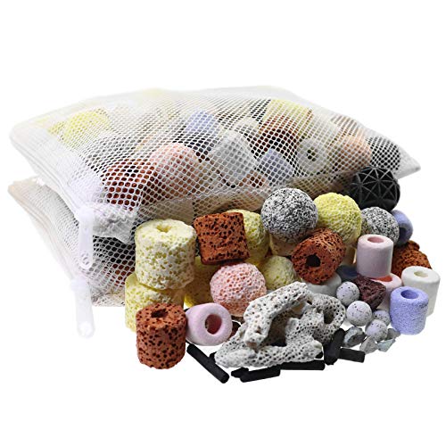 Mei Ting Aquarium Filter Media Ceramic Bio Balls Bio Filter Media Bio Ceramic Rings Bio Media for Aquarium Filter (A Style 2 Pack) von Mei Ting