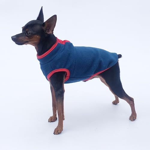 Haustier Kleidung, Hund kaltes Wetter Mantel Warme Hund Jumper Weiche Fleece Weste Jacke Pullover Kostüm für Welpen Kleine Hunde_Blau(M) von MeiAOBest