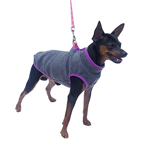 MeiAOBest Haustier Kleidung, Hund kaltes Wetter Mantel Warme Hund Jumper Weiche Fleece Weste Jacke Pullover Kostüm für Welpen Kleine Hunde_Grau(XS) von MeiAOBest