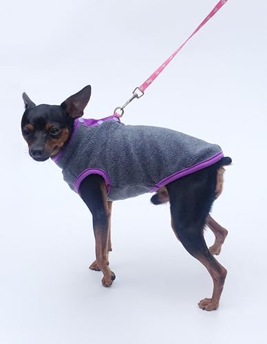 MeiAOBest Haustier Kleidung, Hund kaltes Wetter Mantel Warme Hund Jumper Weiche Fleece Weste Jacke Pullover Kostüm für Welpen Kleine Hunde_Grau(XS) von MeiAOBest