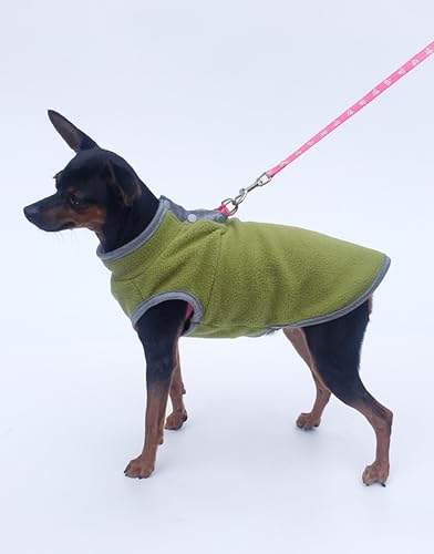 Haustier Kleidung, Hund kaltes Wetter Mantel Warme Hund Jumper Weiche Fleece Weste Jacke Pullover Kostüm für Welpen Kleine Hunde_Grün(M) von MeiAOBest