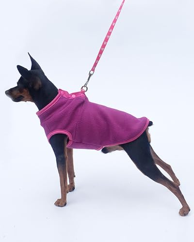 Haustier Kleidung, Hund kaltes Wetter Mantel Warme Hund Jumper Weiche Fleece Weste Jacke Pullover Kostüm für Welpen Kleine Hunde_Lila(M) von MeiAOBest