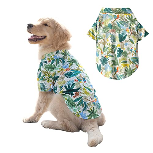 Hunde-Shirt, Hawaii-Stil, Sommer-Haustierkleidung, cooles, atmungsaktives Kostüm, Strand-T-Shirt für mittelgroße und große Hunde, 7XL von MeiAOBest