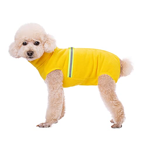 Hunde-Wiederherstellungsanzug, warme Weste, Haustier-Winter-Fleece-Einteiler, Pullover mit D-Ring und reflektierenden Streifen, Kaltwettermantel für kleine, mittelgroße Hunde und Katzen, Größe XS von MeiAOBest