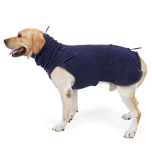 Hunde-Winterjacke, kaltes Wetter, Polarfleece-Sweatshirt, Weste, Pullover für Hunde, geeignet für Hunde, drinnen und draußen, Blau (3XL) von MeiAOBest