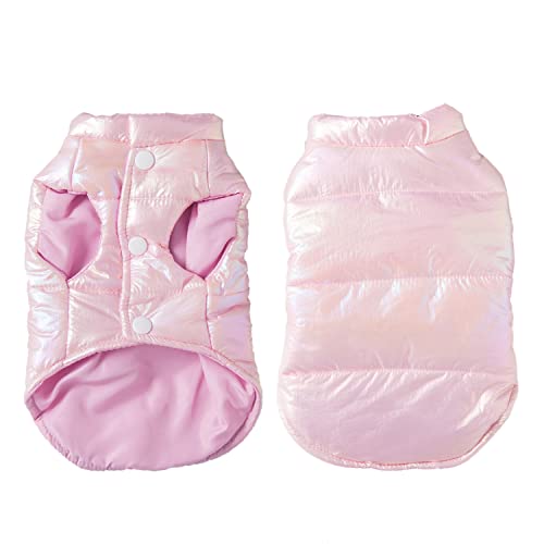 Hunde-Wintermantel, superleichte Hundejacke, wasserdichte Weste für kleine, mittelgroße Hunde, Rosa (S) von MeiAOBest