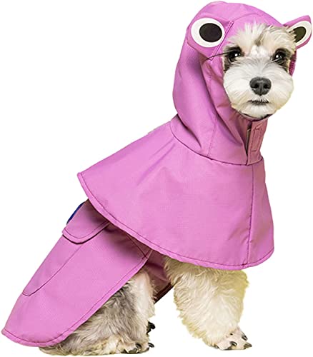 Hundeumhang-Regenmantel, Haustiere, leichte, wasserdichte Regenjacke, Haustier-Welpen-Regenmantel mit Loch, Hunde-Regenbekleidung für kleine, mittelgroße Hunde_XXL (lila) von MeiAOBest