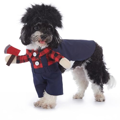 Kostüm für kleine Hunde, Halloween, Weihnachten, Cosplay, Kleidung, lustig, Party-Verkleidung, Requisiten für Katzen, Welpen, kleine Hunde, XL (Mann mit Axt) von MeiAOBest