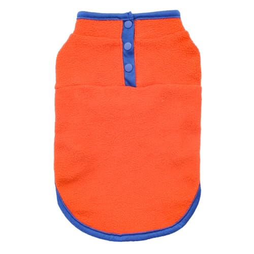 MeiAOBest Haustier Kleidung, Hund kaltes Wetter Mantel Warme Hund Jumper Weiche Fleece Weste Jacke Pullover Kostüm für Welpen Kleine Hunde_Orange(M) von MeiAOBest