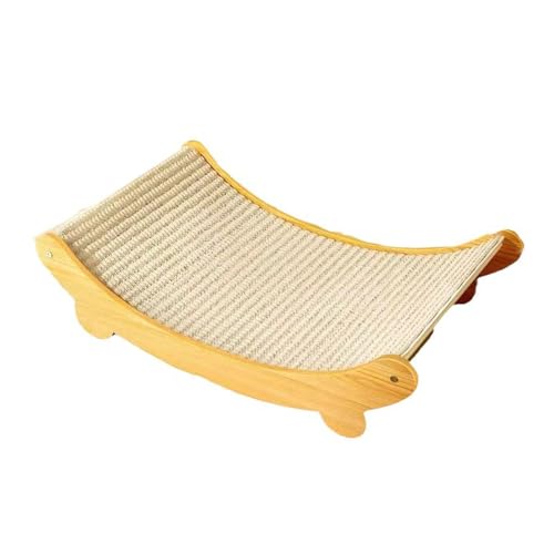 Katzen Kratzbrett Spielzeug Holz Kratzbrett Langeweile Katzen Indoor Übungsliege Spielzeug Katzen Holz Sisal Kratzpad von Meiliyizu