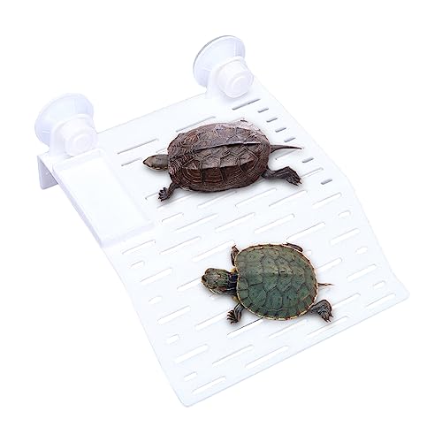 Schildkröten-Plattform, Zoomed Turtle Dock, Schildkröte Sonnenbad Plattform mit Saugnapf, Aquarium Float Dekoration Bask Terrasse Klettern, Brasilianische Schildkröte (24 x 20 cm) von Mein HERZ