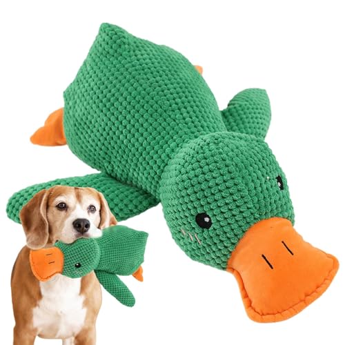 Meindin Duck Puppy Hundespielzeug, gefülltes Plüsch-Kauspielzeug für Welpen, beruhigendes Kissen, Quackspielzeug für Hunde, interaktives Kauspielzeug für den Innenbereich, beruhigendes Kissen von Meindin
