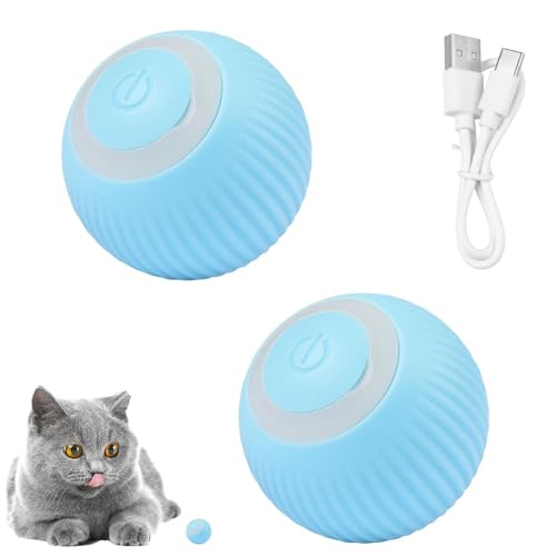 Meindin Interaktives Katzenspielzeug Ball, Power-Ball Katze 360 Grad Rollball Katzen Spielbälle Rollendes Intelligentes Elektronisches Ballspielzeug Für Hunde Und Katzen von Meindin