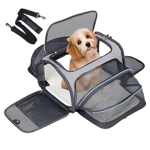 Meindin Katzentragetasche, Multifunktionale Faltbare Haustier-Tragetasche, tragbare Haustiertragetasche zum Ausruhen & Alltag, langlebige Hundetasche zum Spazierengehen, Schlafen von Meindin