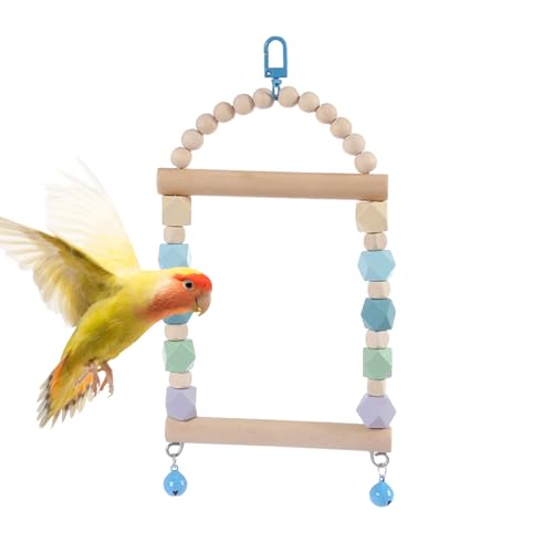 Meindin Vogelschaukeln für kleine Vögel, Vogelspielzeug aus, Sitzstange für Papageien, stehende Kaustange, Vogelkäfig-Zubehör, Sitzstange, Vogelkäfig-Spielzeug, Haustierzubehör von Meindin