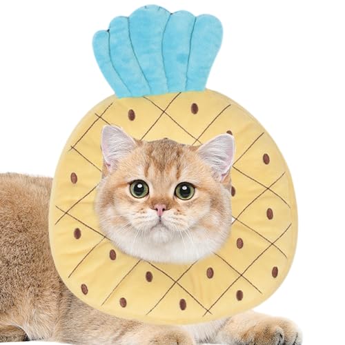 Meindin Weicher Kegel für Katzen, verstellbares Haustier-Kegelhalsband, weiche Ananas-Form – bequem, leicht, elisabethanisches Halsband, Katzenkegelhalsband, weiches Haustier-Kegelhalsband für Katzen von Meindin