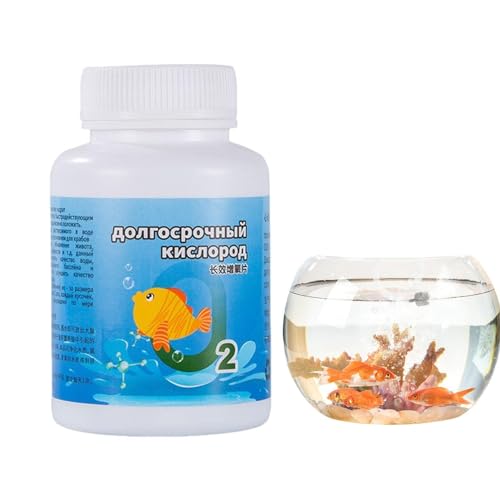 Sauerstofftabletten für Aquarien, 120 Stück/Flasche Aquarium-Sauerstofftabletten, langfristige Sauerstoffpartikel für Aquarien, Sauerstoffversorgung mit reichhaltigen Nährstoffen für Aquarien von Meindin