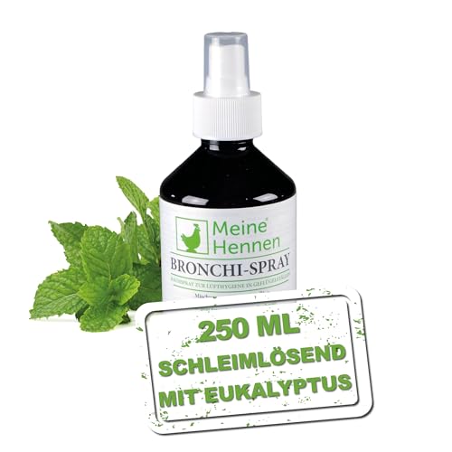 Meine Hennen Bronchi-Spray 250 ml, Raumspray, zur Lufthygiene aus verschiedenen ätherischen Ölen für Hühner, Tauben und Wachteln. Für Ihr Geflügel zur Unterstütung der Lufthygiene in Hühnerställen. von Meine Hennen