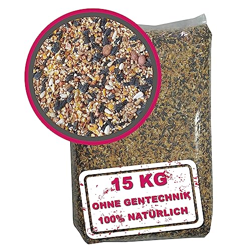 WILDVOGEL VITAL 15 kg. Premium Ganzjahresfutter für Wildvögel und Gartenvögel mit Erdnüssen und französischen Sonnenblumenkernen. OHNE GENTECHNIK! von Mein Wildvogel