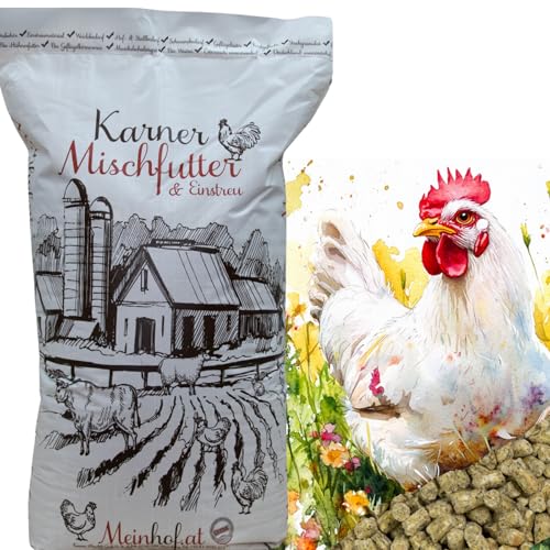 Karner Bio Legehennenfutter Pellets | Vitamin- und Mineralstoffreich | Energiereiches & Staubarmes Alleinfuttermittel für Legehennen 25 kg (1er Pack) von Meinhof, Geflügelzubehör und Futtermittel