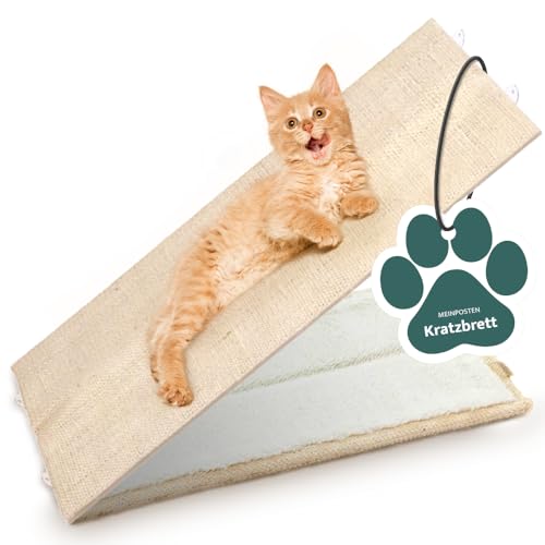 Kratzbrett Katzenkratzbrett 80x28 cm Eckkratzbrett Kratzbaum Katzen Katze Sisal von Meinposten