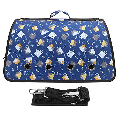 Hundetragetasche, Hundetragetasche Puppy Outdoor Carrier Bergsteigen zum Reisen zum Radfahren Wandern zum Spazierengehen(M, Dark Blue Kitten) von Meiyya