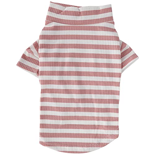 Meiyya Haustierkleidung, Haustier Baumwollkleidung für Haustier für Hund Kleidung für Haustier Streifenhemden für Hund für Haustier(Pink and White Stripes, XL) von Meiyya