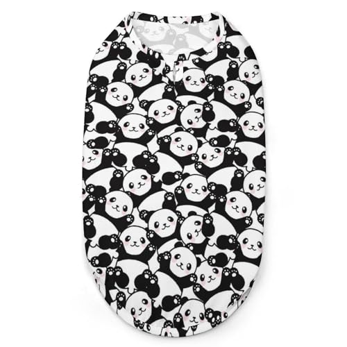 Hunde-Shirts, Bedruckte Kleidung für Haustiere mit niedlichem Panda, Haustier-T-Shirts, Coole Welpen-Shirts, atmungsaktives Hunde-Outfit, Hunde-Sweatshirt für Haustiere, Hunde, Katzen, Haustiere von Melbrakin