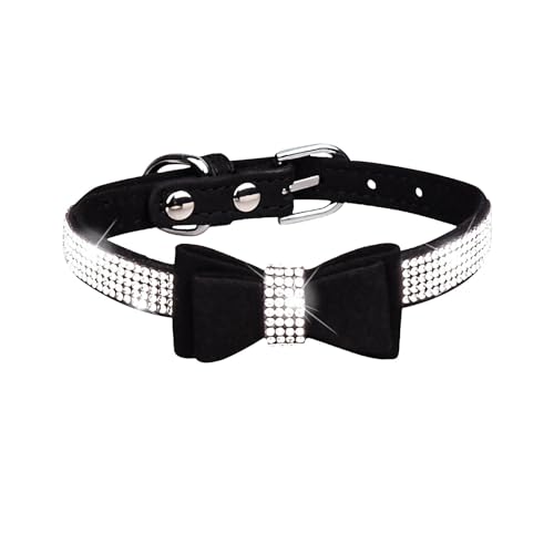 Hundehalsband mit Fliege, verstellbar und bequem für Haustiere, weiches Halsband für Hunde und Katzen, perfekt für stilvolle Haustiermode. von Memmyly