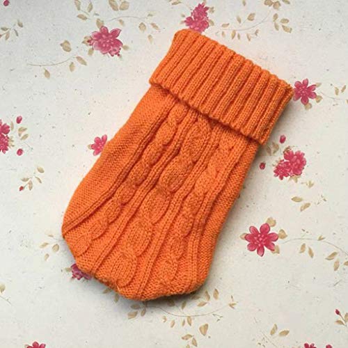 Katzenmantel, Kleidung für kleine Hunde, Winterpullover, Welpen, Haustierkleidung, niedliche kleine Hundekleidung, Mädchen, Orange, Größe S von Memmyly