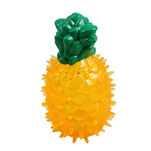 Memmyly Beißring für Haustiere, mit Frucht-Ananas-Wassermelonen-Design, langlebig, Kauspielzeug für Hunde, Zahnspielzeug für Welpen, Haustier, Tier mit Herzschlag (C, Einheitsgröße) von Memmyly