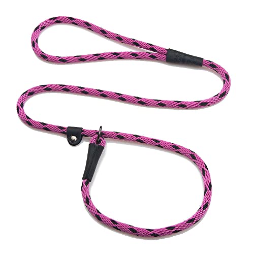 Mendota Pet Retrieverleine – Kombination aus Hundeleine und Halsband – hergestellt in den USA – Black Ice Raspberry, 0,95 cm x 1,8 m – für kleine und mittelgroße Rassen von Mendota Pet