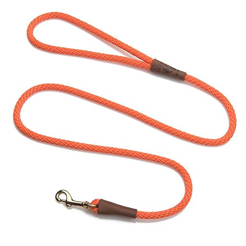 Mendota Pet Snap Leash Hundeleine, geflochten, Orange, 1,27 cm x 1,22 m von Mendota Products