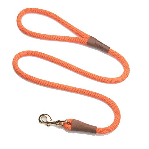 Mendota Pet Snap Leash Hundeleine, geflochten, Orange, 1,27 cm x 1,8 m von Mendota Products