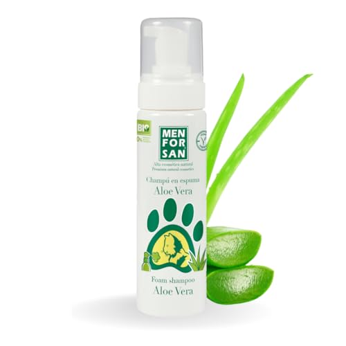 MENFORSAN Aloe Vera Schaumshampoo für Katzen, 200ml von Menforsan