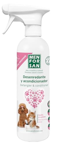 MENFORSAN Entwirrender Conditioner für Hunde und Katzen 500 ml, erleichtert das Bürsten, ohne Wasser, Weiß von Menforsan