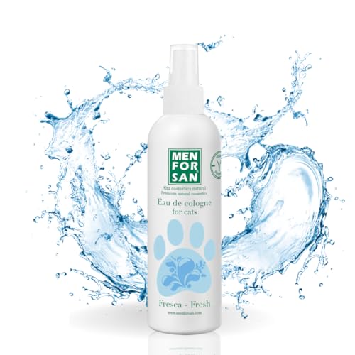 MENFORSAN Fresh Eau de Toilette für Katzen, 125 ml, sorgt für einen frischen Duft, Deo-Effekt, transparent von Menforsan