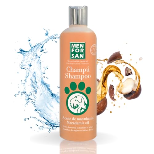 MENFORSAN Shampoo für Hunde Macadamiaöl 300 ml, pflegt und glänzt, Entwirrungskraft von Menforsan