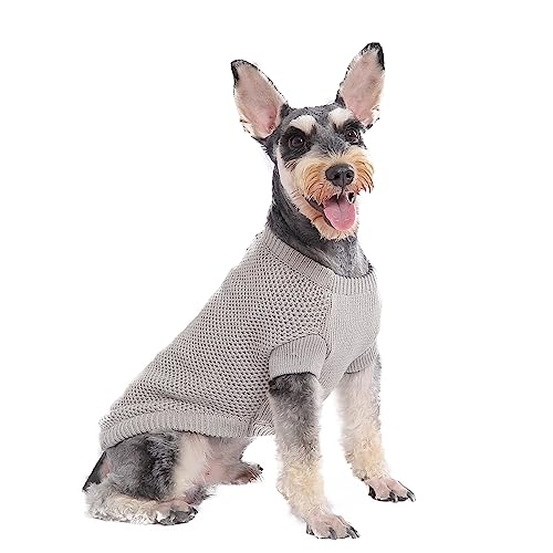 Haustier Pullover X-Small Hund Pullover für Hunde Mädchen Jungen Rundhals Pullover Grau Welpen Pullover Outfits Anzug für Yorkie, Chihuahua, Malteser usw. von MengMengDa