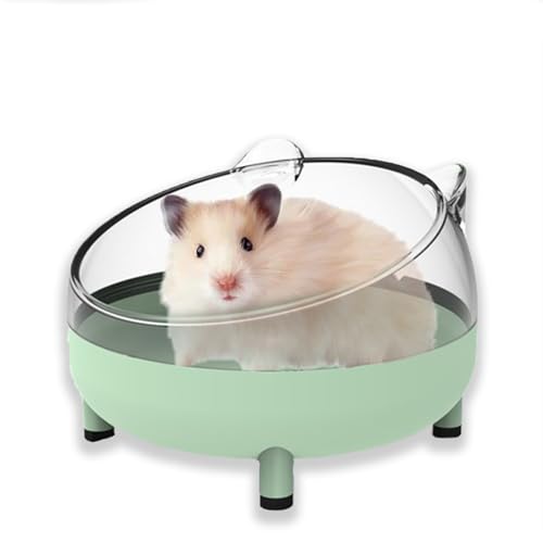 Meow&Woof Hamster-Sandbadbehälter, großer Sandkasten, WC, Rennmaus, winziger Chinchilla-Staub-Badewanne, Sandbadewanne für Hamsterkäfig-Zubehör, 16,5 cm, Hellgrün von Meow&Woof